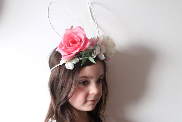 DIY Bunny Ears Floral Crown Tutorial