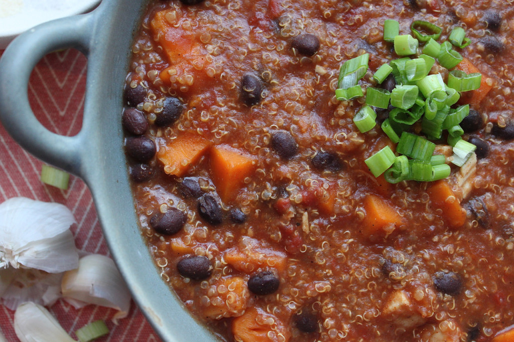 Slow Cooker Sweet Potato & Quinoa Soup