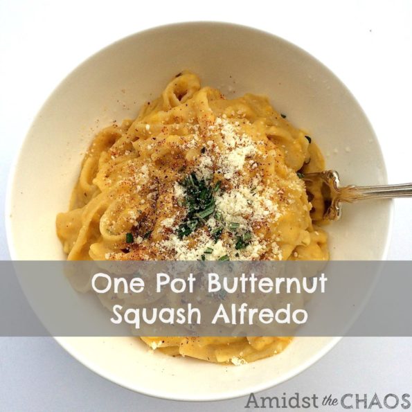 One Pot Butternut Squash Alfredo