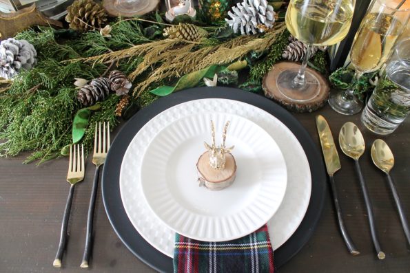 Rustic Glam Christmas Tablescape