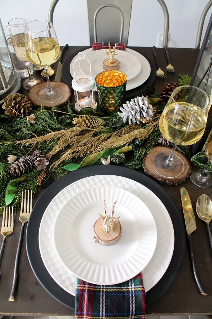 Rustic Glam Christmas Tablescape