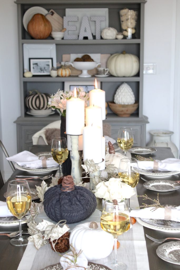 Canadian Bloggers Fall Home Tour Kitchen Tablescape