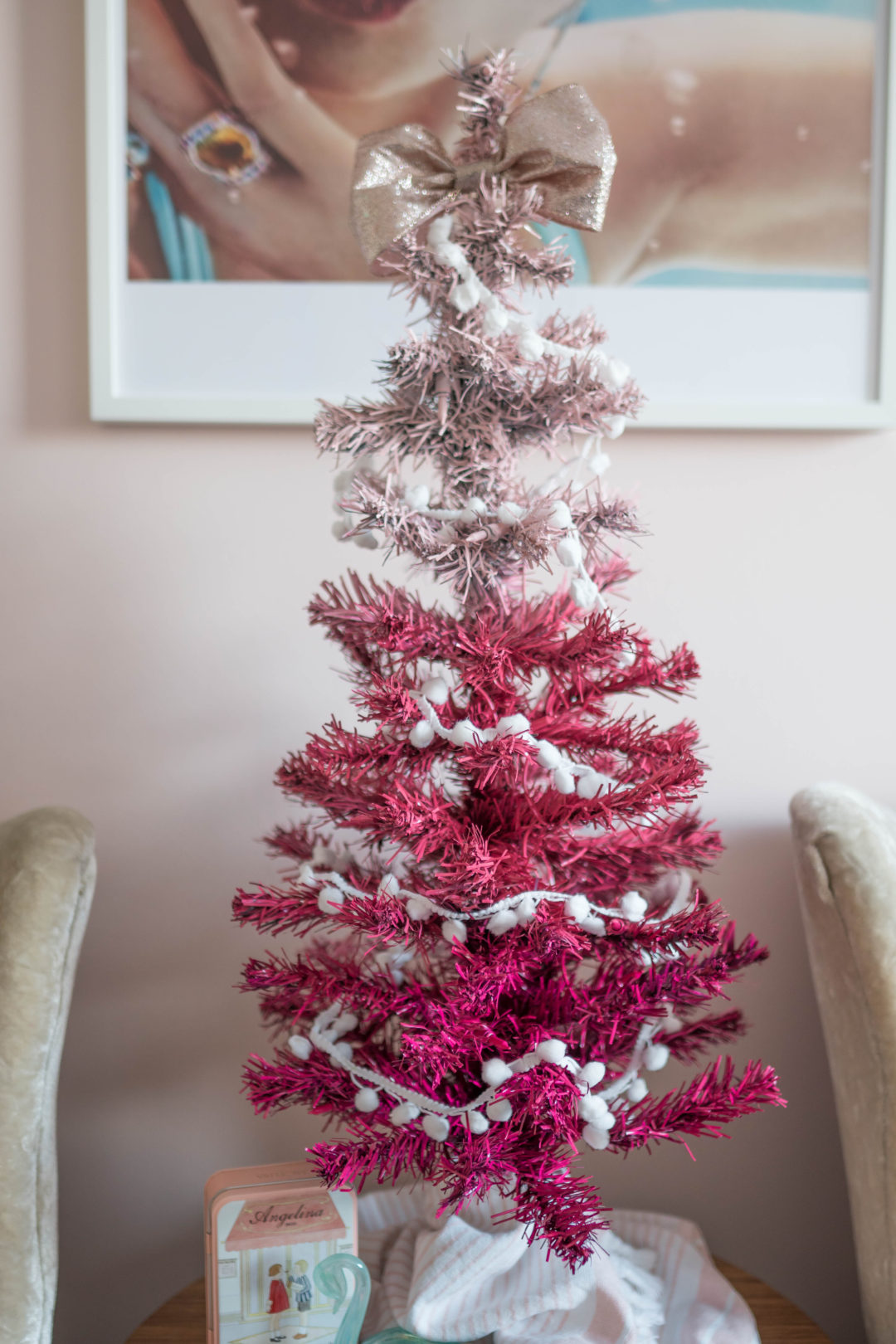 DIY Pink Ombre Christmas Tree Amidst the Chaos