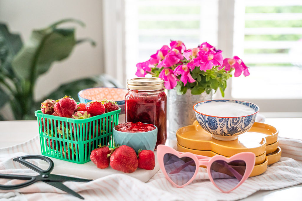 No Cook Strawberry Freezer Jam Amidst The Chaos