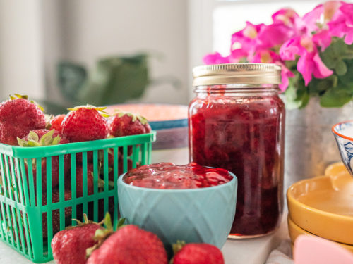 No Cook Strawberry Freezer Jam Amidst The Chaos