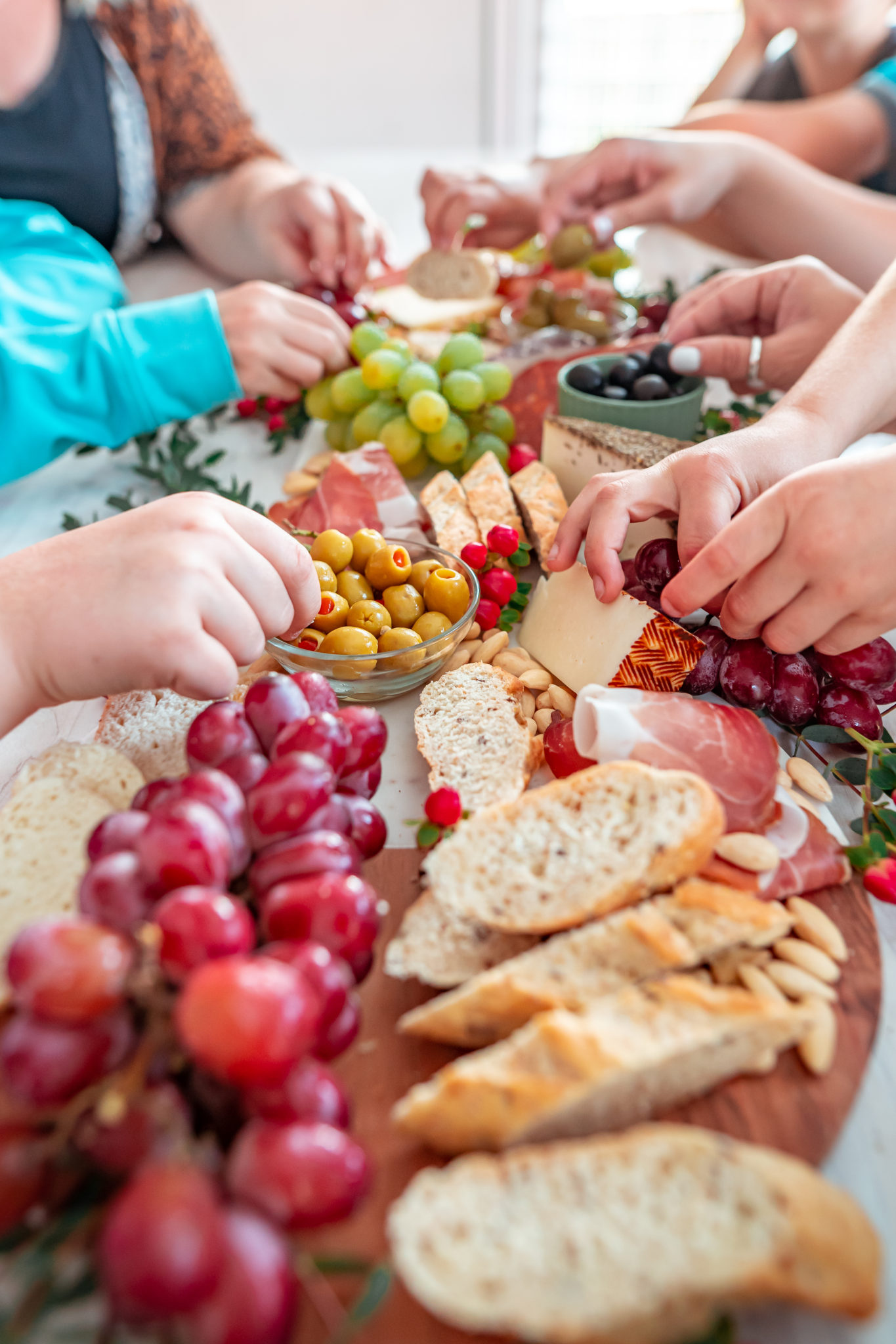 Spanish Charcuterie Board with Olives from Spain Amidst the Chaos