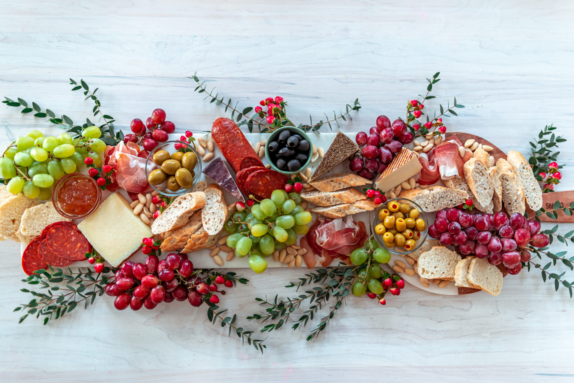 Spanish Charcuterie Board with Olives from Spain Amidst the Chaos